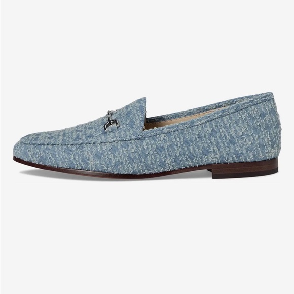 Sam Edelman Loraine Tweed Horse-Bit Denim Loafers in Montrose Blue size 6.5 - Picture 4 of 15